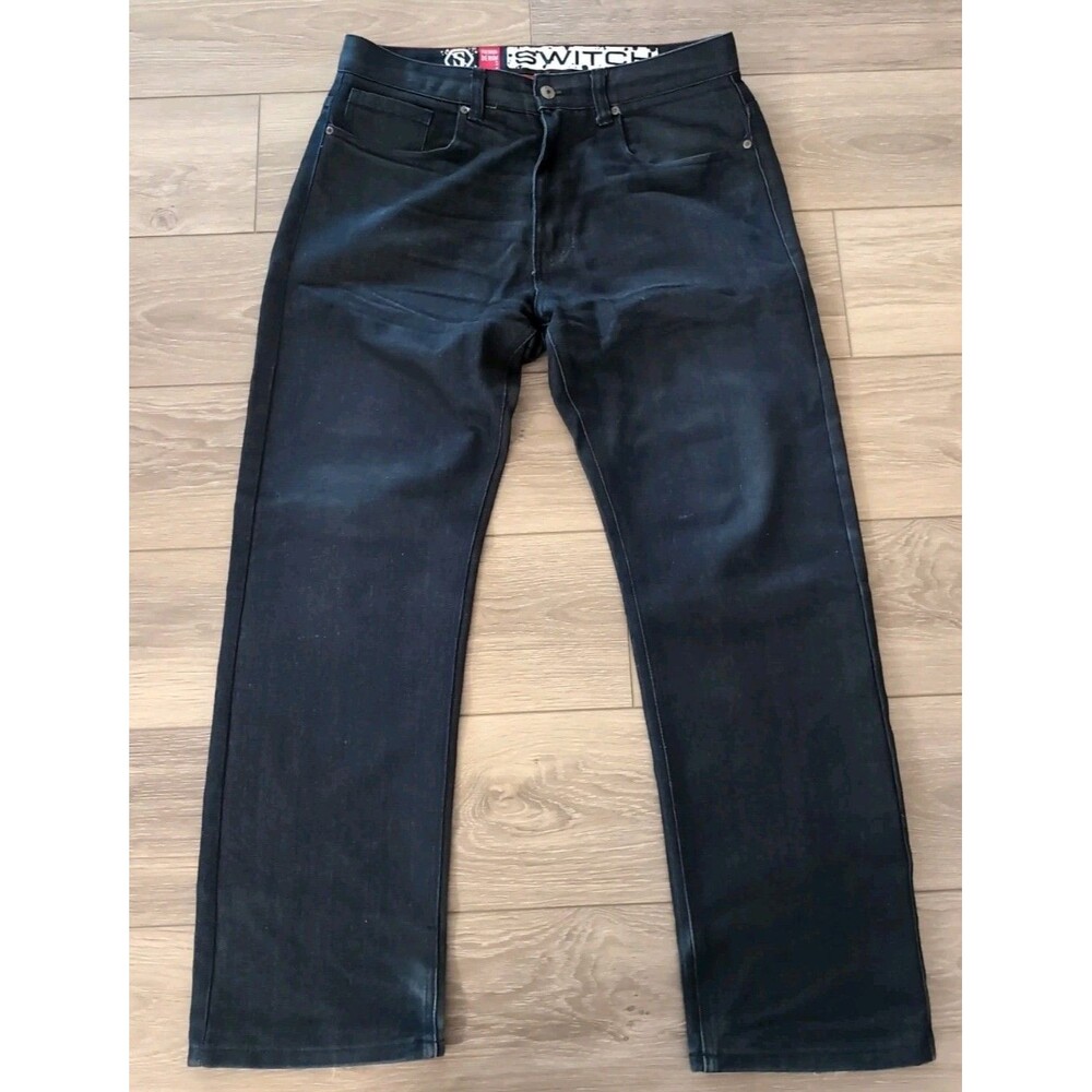 SWITCH LOOSE FIT JEANS MEN'S SIZE 36X32 BLUE PREMIUM DENIM 9" BOOT OPENING